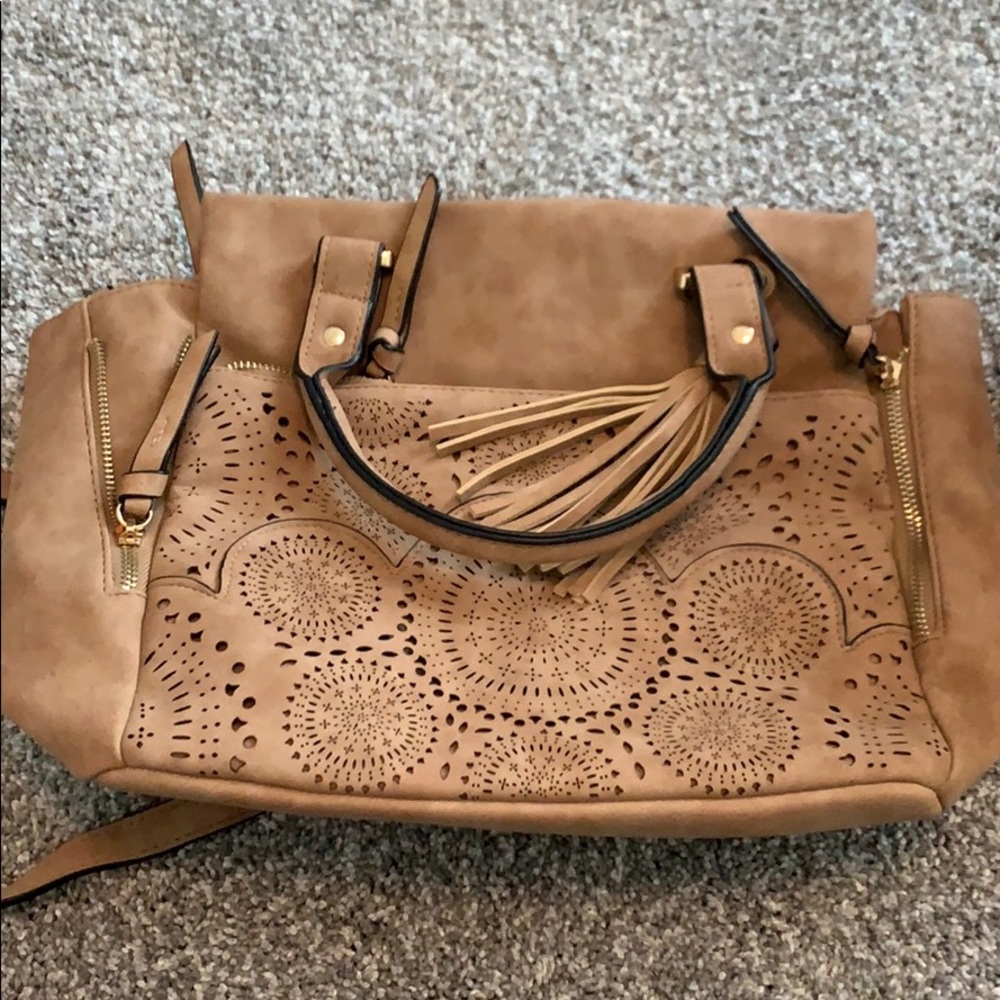 Camel colored cross body